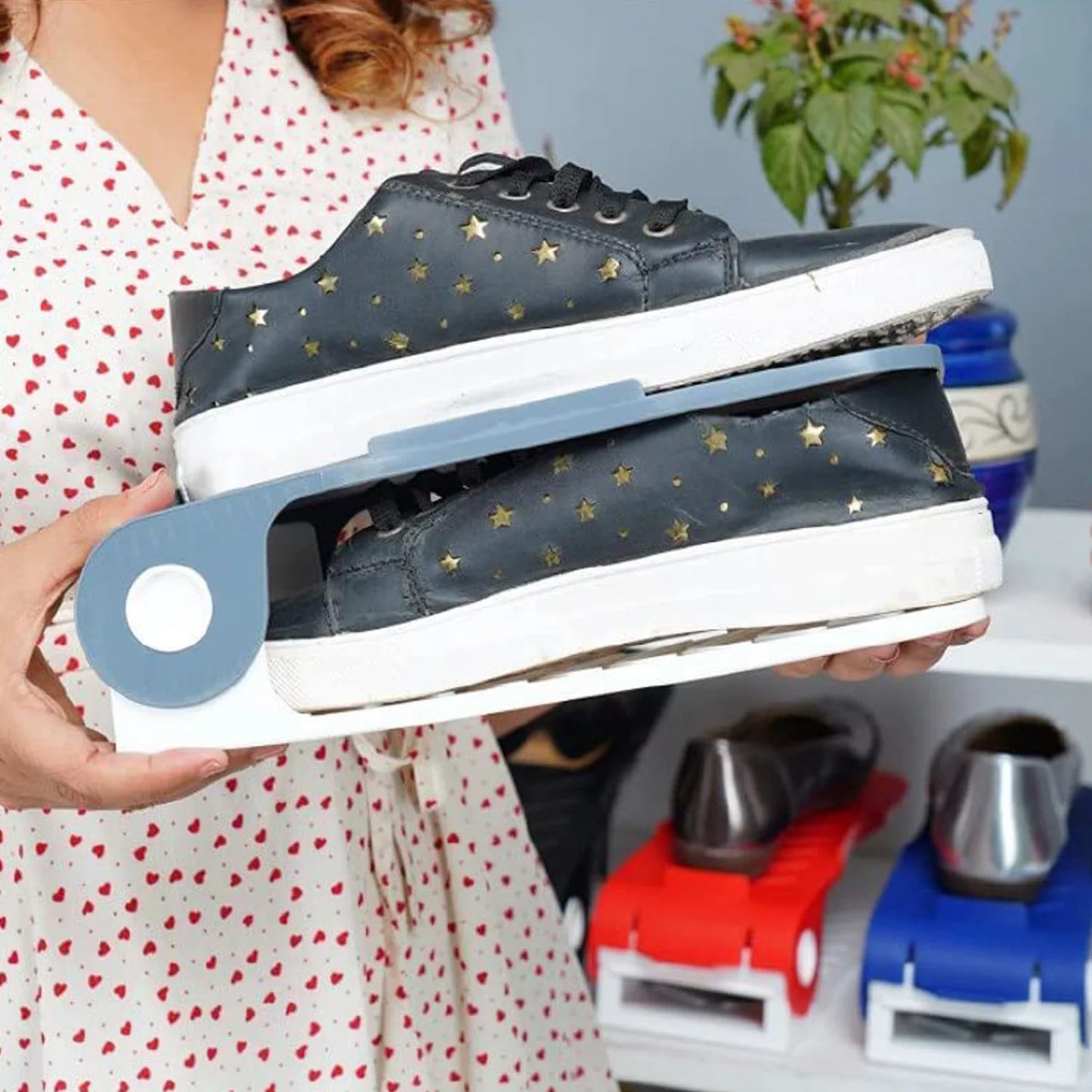 Adjustable shoe organizer space-saving storage (6 pcs)